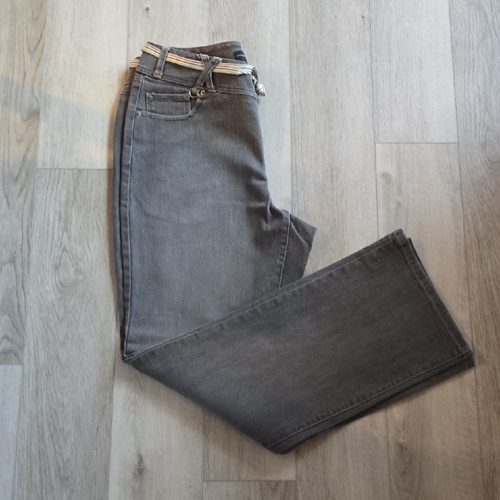 Vintage Venezia Dark Gray Straight Leg Jeans SIZE 14 - Picture 10 of 12